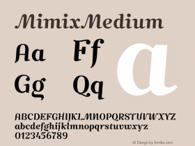 MimixMedium ☞ Version 3.000;com.myfonts.easy.fsdesign.mimix.medium.wfkit2.version.3ent Font Sample