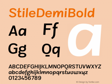 StileDemiBold ☞ Version 1.000;com.myfonts.easy.fsdesign.stile.demibold.wfkit2.version.3UeY图片样张