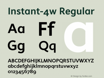 Instant-4w Regular Version 1.1;com.myfonts.easy.jerome-knebusch.instant.slow.wfkit2.version.4b8M图片样张