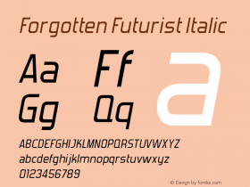 Forgotten Futurist Italic Version 4.200 2005图片样张