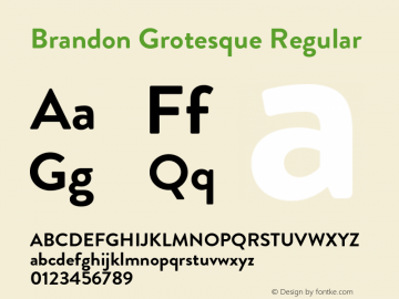 Brandon Grotesque Regular Version 001.000;com.myfonts.easy.hvdfonts.brandon-grotesque.bold.wfkit2.version.44Sc Font Sample