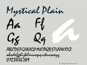 Mystical Plain 001.003 Font Sample