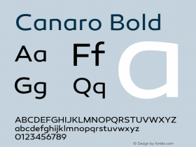 Canaro Bold Version 1.000;PS 001.000;hotconv 1.0.70;makeotf.lib2.5.58329;com.myfonts.easy.rene-bieder.canaro.book.wfkit2.version.45rv图片样张