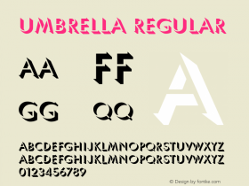 Umbrella Regular Unknown Font Sample