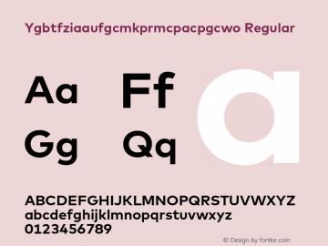 Ygbtfziaaufgcmkprmcpacpgcwo Regular Version 7.504; 2013; Build 1022;com.myfonts.easy.fontfont.mark.ot-bold.wfkit2.version.4gCp Font Sample