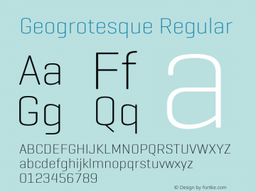 Geogrotesque Regular Version 3.000;com.myfonts.easy.emtype.geogrotesque.ultralight.wfkit2.version.3T3s Font Sample