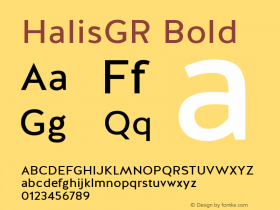 HalisGR Bold Version 1.000 2012 initial release;com.myfonts.easy.ahmet-altun.halis-gr.regular.wfkit2.version.3U75图片样张