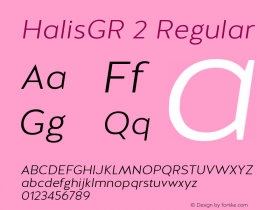 HalisGR 2 Regular Version 1.000 2012 initial release;com.myfonts.easy.ahmet-altun.halis-gr.light-italic.wfkit2.version.3U6R图片样张