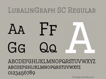 LubalinGraph SC Regular Version 1.00;com.myfonts.easy.itc.lubalin-graph.condensed-sc.wfkit2.version.3L5x图片样张