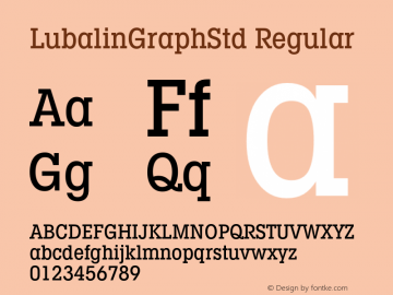 LubalinGraphStd Regular Version 2.001;PS 002.000;hotconv 1.0.38;com.myfonts.easy.itc.lubalin-graph.std-condensed-medium.wfkit2.version.3Laf Font Sample