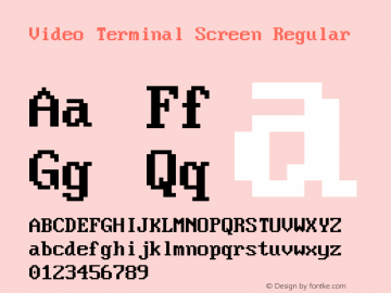 Video Terminal Screen Regular Unknown图片样张
