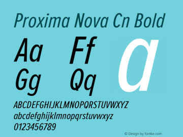 Proxima Nova Cn Bold Version 2.008; Proxima Nova ExCn Italic;com.myfonts.easy.marksimonson.proxima-nova.ex-cn-regular-it.wfkit2.version.4n4M Font Sample