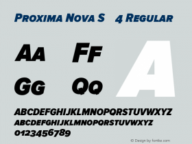 Proxima Nova S    4 Regular Version 2.008; Proxima Nova S Cond Black Italic;com.myfonts.easy.marksimonson.proxima-nova.scond-black-it.wfkit2.version.4n2Z图片样张