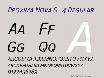 Proxima Nova S   4 Regular Version 2.008; Proxima Nova S Cond Italic;com.myfonts.easy.marksimonson.proxima-nova.scond-regular-it.wfkit2.version.4n3a图片样张