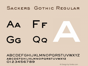 Sackers  Gothic Regular Version 1.00;com.myfonts.easy.mti.sackers-gothic.sackers-heavy-gothic.wfkit2.version.3Mje图片样张