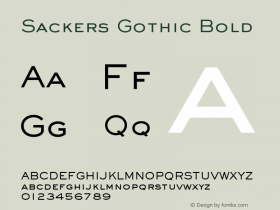 Sackers Gothic Bold Version 1.00;com.myfonts.easy.mti.sackers-gothic.medium.wfkit2.version.3Mjd图片样张