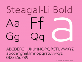 Steagal-Li Bold 1.000;com.myfonts.easy.insigne.steagal.light.wfkit2.version.3UyB Font Sample