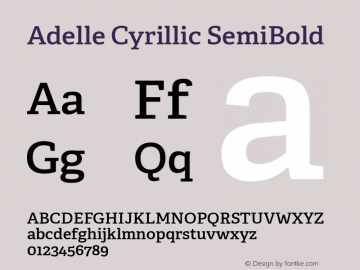 Adelle Cyrillic SemiBold Version 2.000图片样张