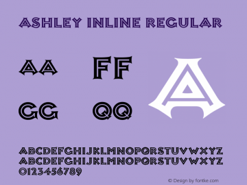 Ashley Inline Regular Version 1.0图片样张