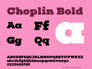 Choplin Bold Version 1.000;PS 001.000;hotconv 1.0.70;makeotf.lib2.5.58329;com.myfonts.easy.rene-bieder.choplin.black.wfkit2.version.4cxW图片样张