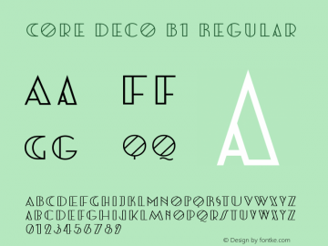 Core Deco B1 Regular Version 1.000;com.myfonts.easy.s-core.core-deco.b1.wfkit2.version.4ay5 Font Sample