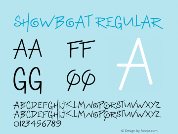 Showboat Regular 001.000 Font Sample