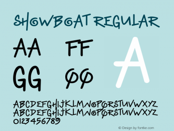 Showboat Regular 001.000 Font Sample