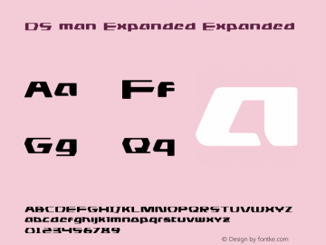 DS man Expanded Expanded Version 2.0; 2015 Font Sample