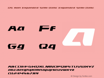 DS man Expanded Semi-Italic Expanded Semi-Italic Version 2.0; 2015 Font Sample