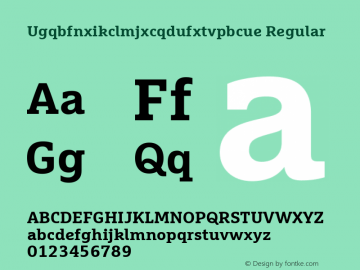 Ugqbfnxikclmjxcqdufxtvpbcue Regular Version 7.504; 2013; Build 1021;com.myfonts.easy.fontfont.marselis-slab.pro-bold.wfkit2.version.4fRc图片样张