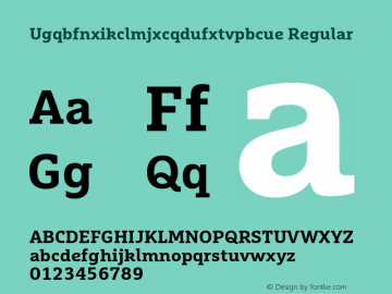 Ugqbfnxikclmjxcqdufxtvpbcue Regular Version 7.504; 2013; Build 1021;com.myfonts.easy.fontfont.marselis-slab.pro-bold.wfkit2.version.4fRc图片样张