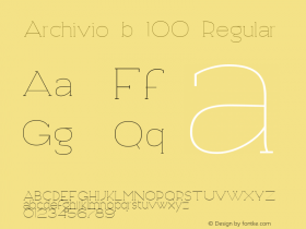 Archivio b 100 Regular Version 1.000;PS 002.000;hotconv 1.0.70;makeotf.lib2.5.58329;com.myfonts.easy.resistenza.archivio.slab-100.wfkit2.version.4azz图片样张