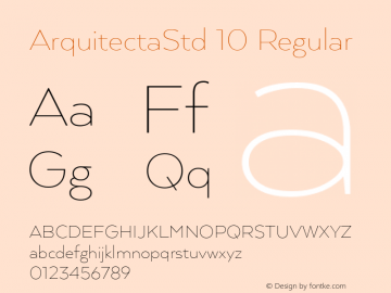 ArquitectaStd 10 Regular 1.000;com.myfonts.easy.latinotype.arquitecta-standar.thin.wfkit2.version.4km9图片样张