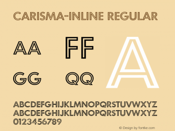 Carisma-Inline Regular Version 2.000;com.myfonts.easy.castletype.carisma.inline.wfkit2.version.46iV图片样张