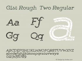 Gist Rough  Two Regular Version 1.000;com.myfonts.yellow-design.gist-rough.reg-two.wfkit2.481U图片样张