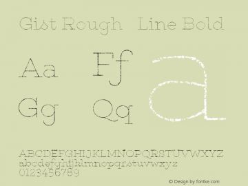 Gist Rough   Line Bold Version 1.000;com.myfonts.yellow-design.gist-rough.upr-reg-line.wfkit2.4824 Font Sample