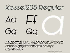 Kessel205 Regular Version 3.000;com.myfonts.talbot.kessel-205.book-oblique.wfkit2.44pg图片样张
