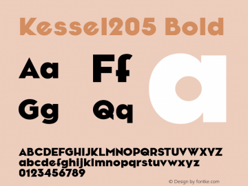 Kessel205 Bold Version 3.000;com.myfonts.easy.talbot.kessel-205.heavy.wfkit2.version.44po图片样张