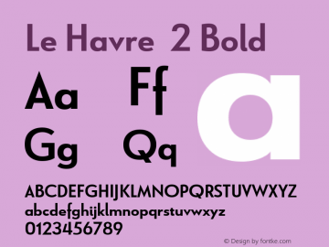 Le Havre  2 Bold Version 1.003;com.myfonts.easy.insigne.le-havre.bold.wfkit2.version.4h7b Font Sample