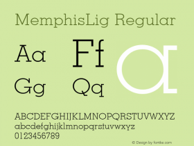 MemphisLig Regular Version 1.10;com.myfonts.easy.urw.memphis.t-extra-light.wfkit2.version.3qE5 Font Sample