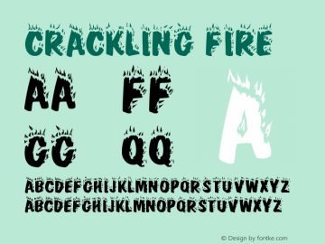 Crackling Fire Version 001.000 Font Sample