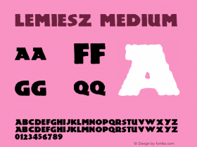 Lemiesz Medium Version 001.001 Font Sample