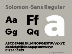 Solomon-Sans Regular Version 001.001;com.myfonts.easy.font-fabric.solomon-sans.black.wfkit2.version.3ExY图片样张