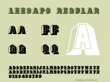 LeeCaps Regular Unknown Font Sample