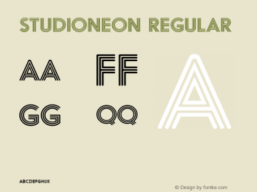 StudioNeon Regular Version 1.000;com.myfonts.easy.llw-studio.studio-neon.regular.wfkit2.version.3o4H Font Sample