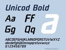 Unicod Bold Version 1.000;com.myfonts.easy.mostardesign.unicod-sans.medium-italic.wfkit2.version.4mfm图片样张