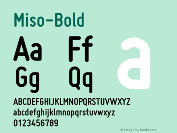 Miso-Bold ☞ Version 1.005;com.myfonts.easy.martennettelbladt.miso.bold.wfkit2.version.3Poe Font Sample