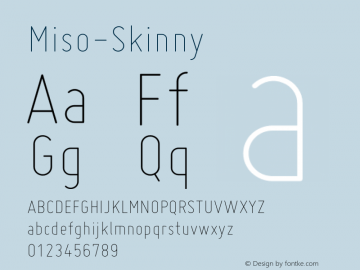 Miso-Skinny ☞ Version 1.005;com.myfonts.easy.martennettelbladt.miso.skinny.wfkit2.version.3Pog图片样张