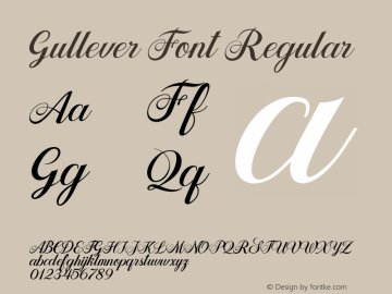 Gullever Font Regular Version 1.000图片样张