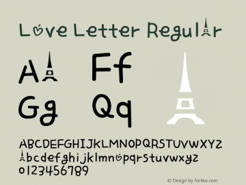 Love Letter Regular Version 1.00 January 11, 2015, initial release图片样张